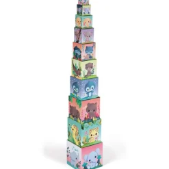 Sale 10 cubes à empiler les animaux tout mignons Jouet À Empiler