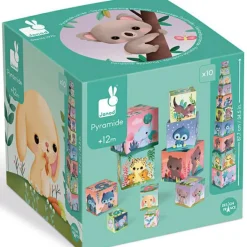 Sale 10 cubes à empiler les animaux tout mignons Jouet À Empiler