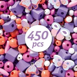 Hot 450 perles en bois Papillons Activités Manuelles