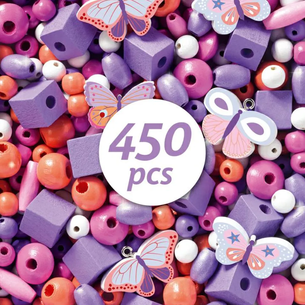 Hot 450 perles en bois Papillons Activités Manuelles