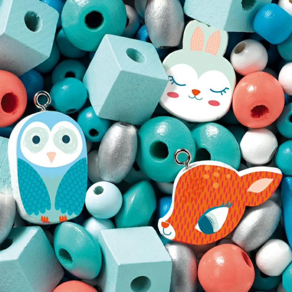 Outlet 450 perles en bois Petits animaux Activités Manuelles