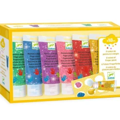 6 tubes de peinture à doigt pailletée Dessin Et Peinture