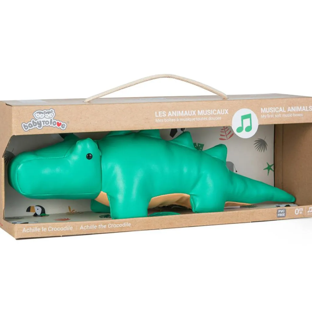 Achille le Crocodile musical Peluche Musicale