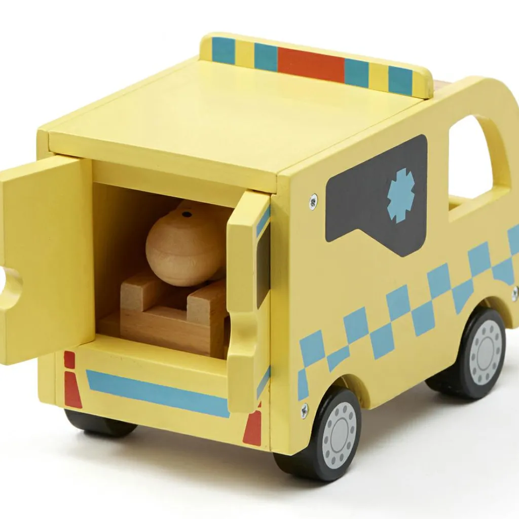 New Ambulance en bois Aiden Petites Voitures, Véhicules Et Circuits