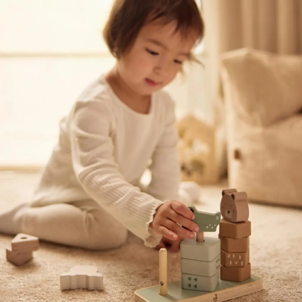 Animaux à empiler en bois Jungle Jambo Jouet À Empiler