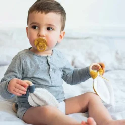 Hot Anneau de dentition en bois Bleu pétrole (personnalisable) Jouet / Anneau De Dentition