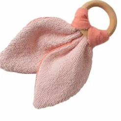 Discount Anneau de dentition en bois Rose corail (personnalisable) Jouet / Anneau De Dentition