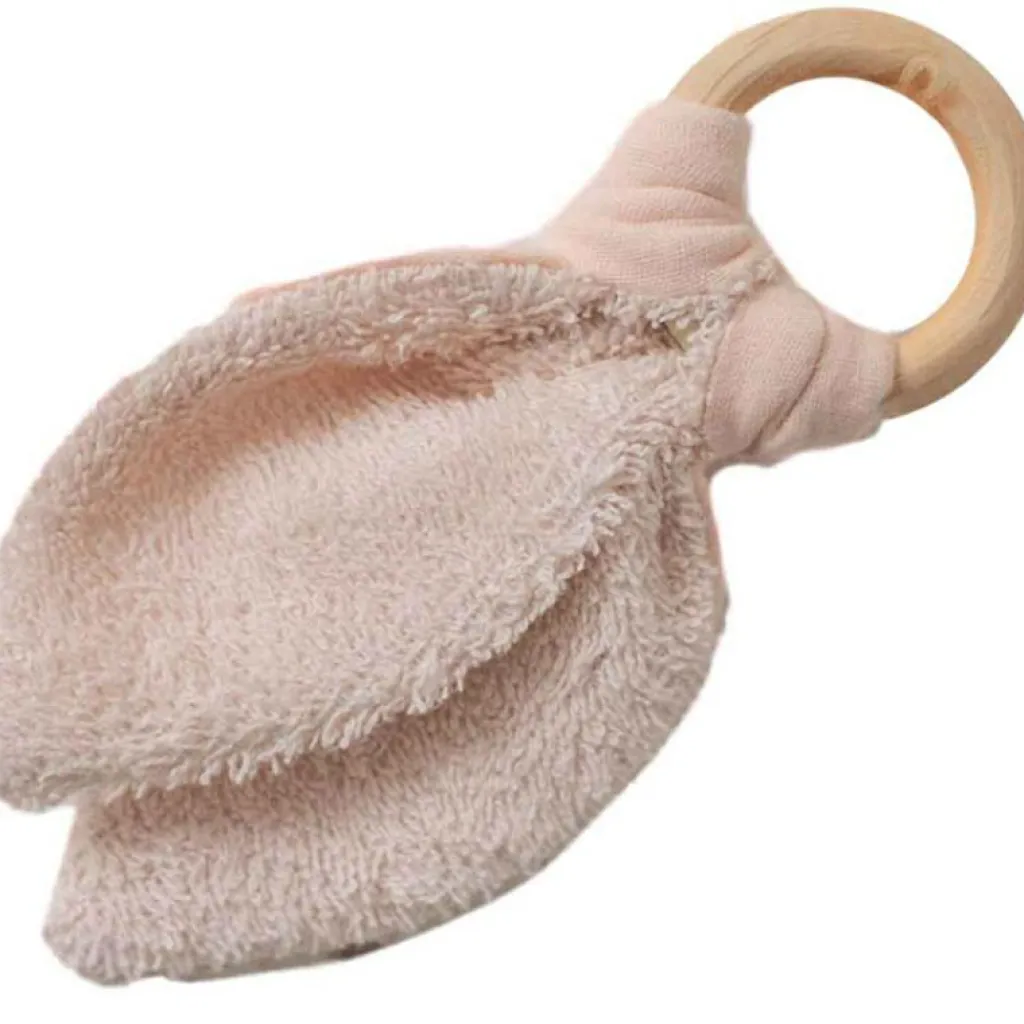 Clearance Anneau de dentition en bois Beige (rosé personnalisable) Jouet / Anneau De Dentition