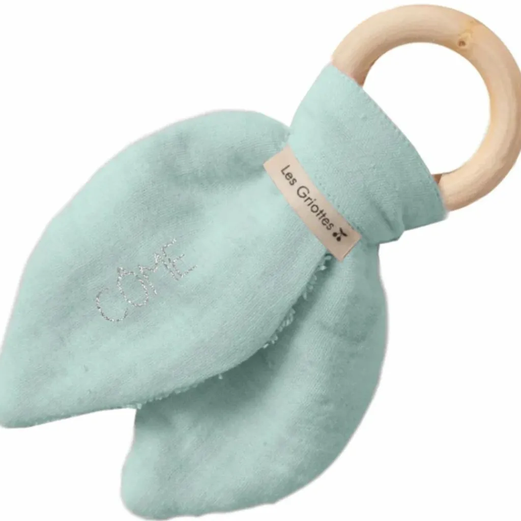 Outlet Anneau de dentition en bois Vert amande (personnalisable) Jouet / Anneau De Dentition