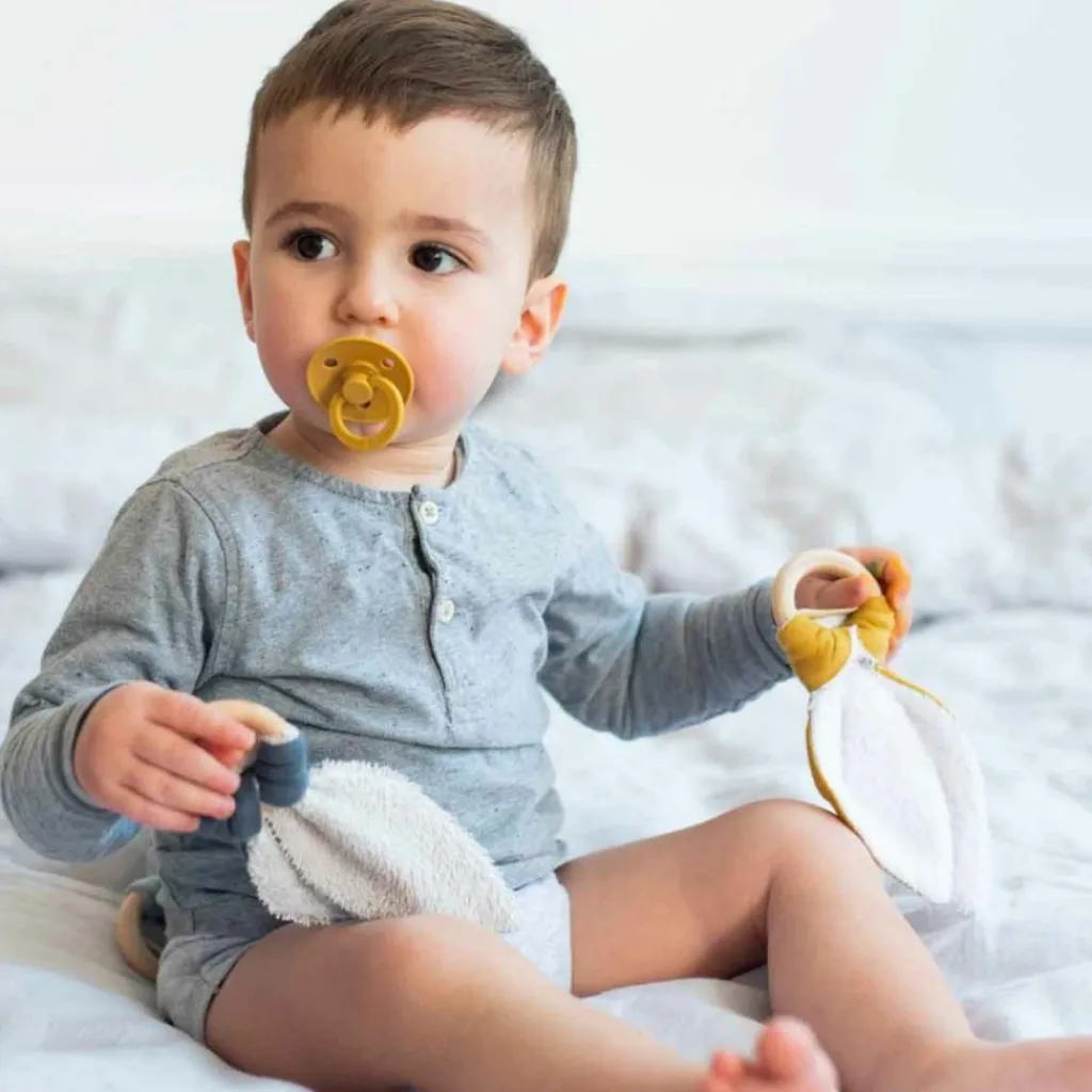 Clearance Anneau de dentition en bois Bleu pétrole Jouet / Anneau De Dentition