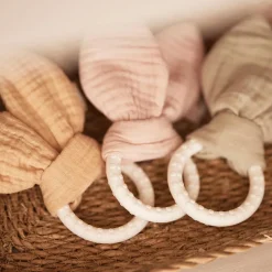 Outlet Anneau de dentition en silicone Bunny Ears Wild Rose Jouet / Anneau De Dentition