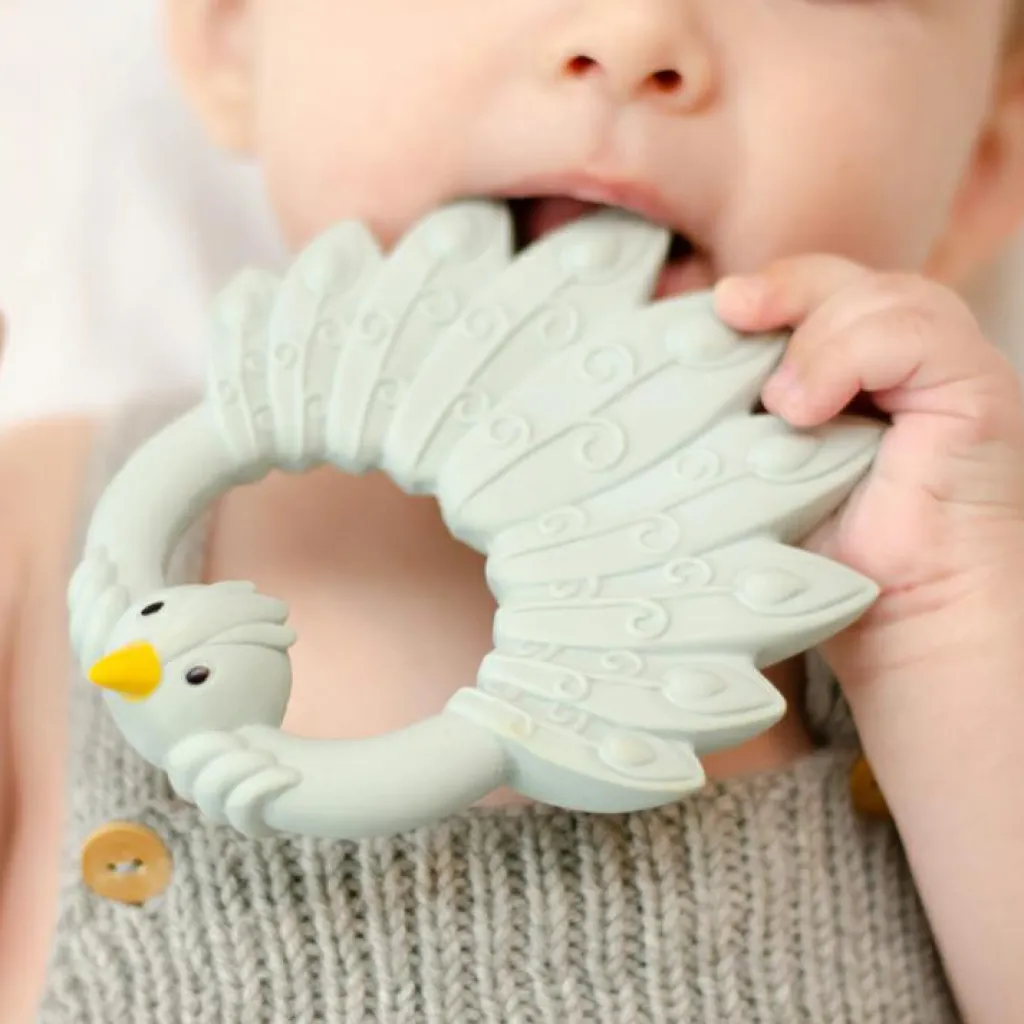 Anneau de dentition Paon Bleu clair Jouet / Anneau De Dentition