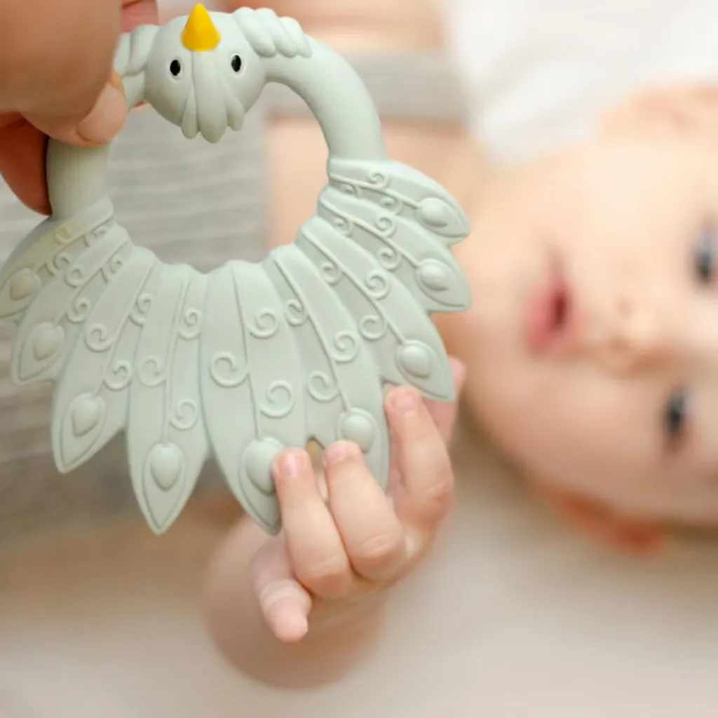 Anneau de dentition Paon Bleu clair Jouet / Anneau De Dentition