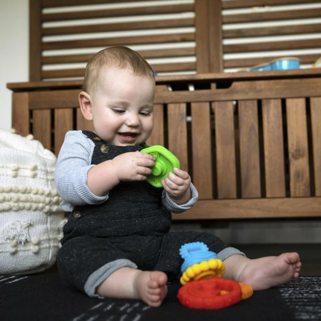 Hot Anneaux à empiler Stack et Teethe (5 pièces) Jouet À Empiler