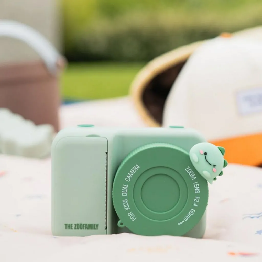 Discount Appareil photo avec impressions Zoo Print Dino Green Enfant Appareil Photo Enfant