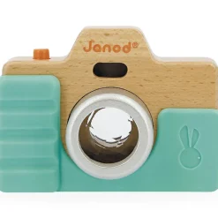 New Appareil photo factice sonore et lumineux en bois Jeu D'Imitation 1Er Âge