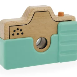 New Appareil photo factice sonore et lumineux en bois Jeu D'Imitation 1Er Âge