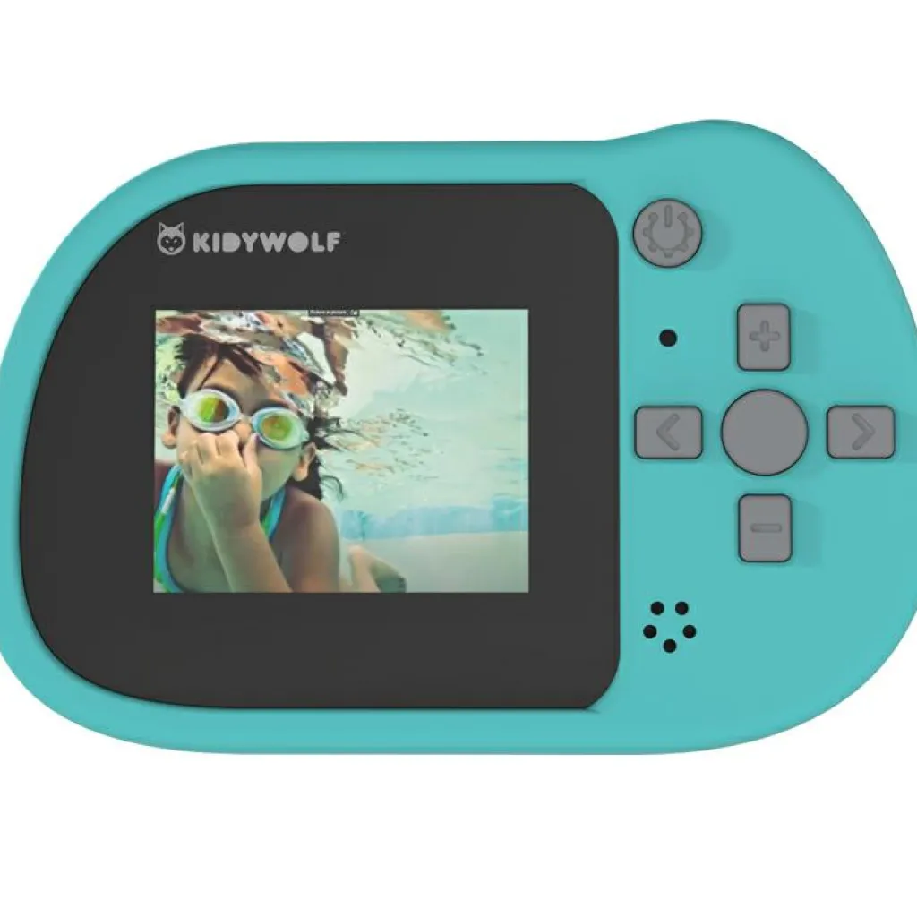 Hot Appareil photo numérique et vidéo Kidycam Waterproof cyan Enfant Appareil Photo Enfant