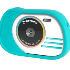 Hot Appareil photo numérique et vidéo Kidycam Waterproof cyan Enfant Appareil Photo Enfant