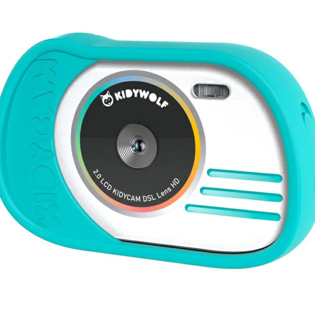 Hot Appareil photo numérique et vidéo Kidycam Waterproof cyan Enfant Appareil Photo Enfant