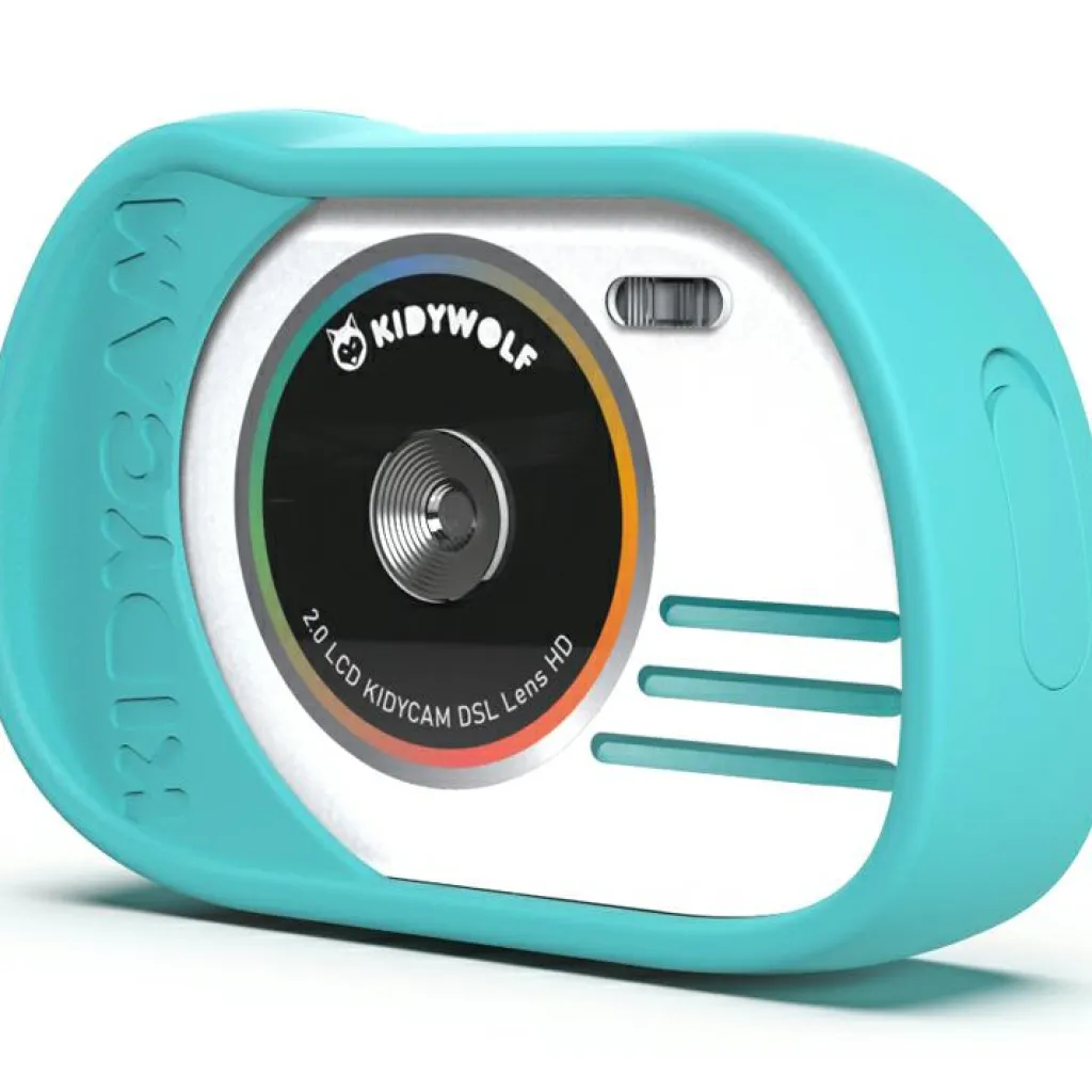 Hot Appareil photo numérique et vidéo Kidycam Waterproof cyan Enfant Appareil Photo Enfant