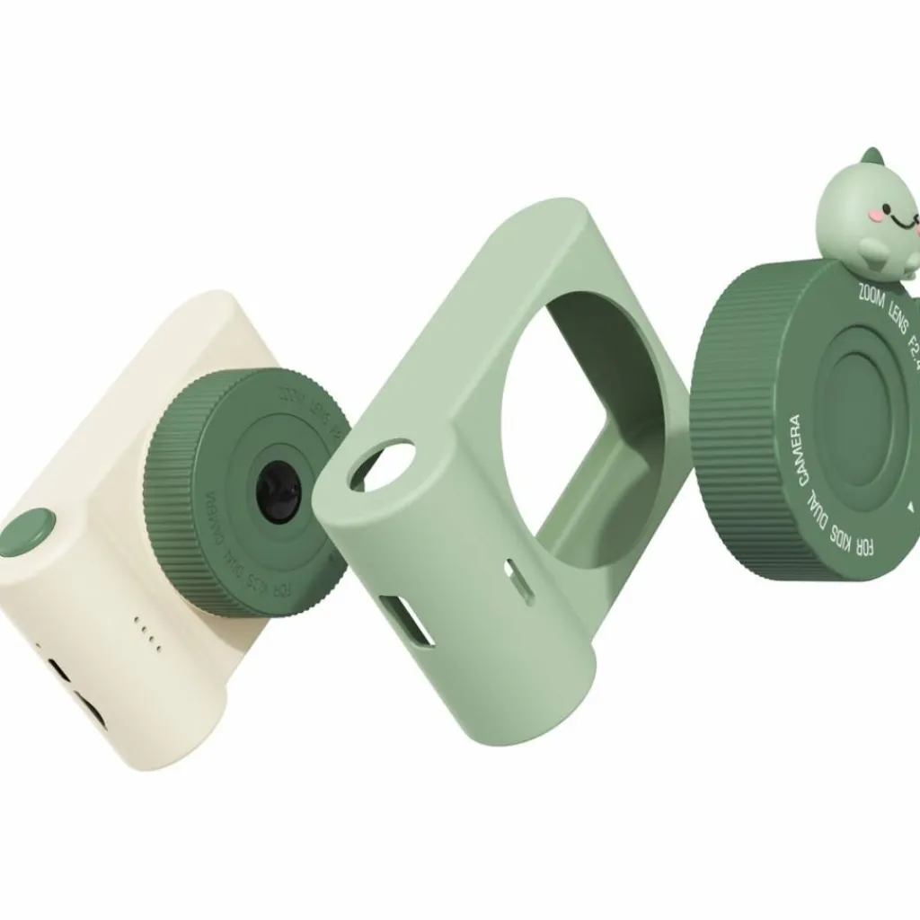 Clearance Appareil photo Urban Zoo Dino Green Enfant Appareil Photo Enfant