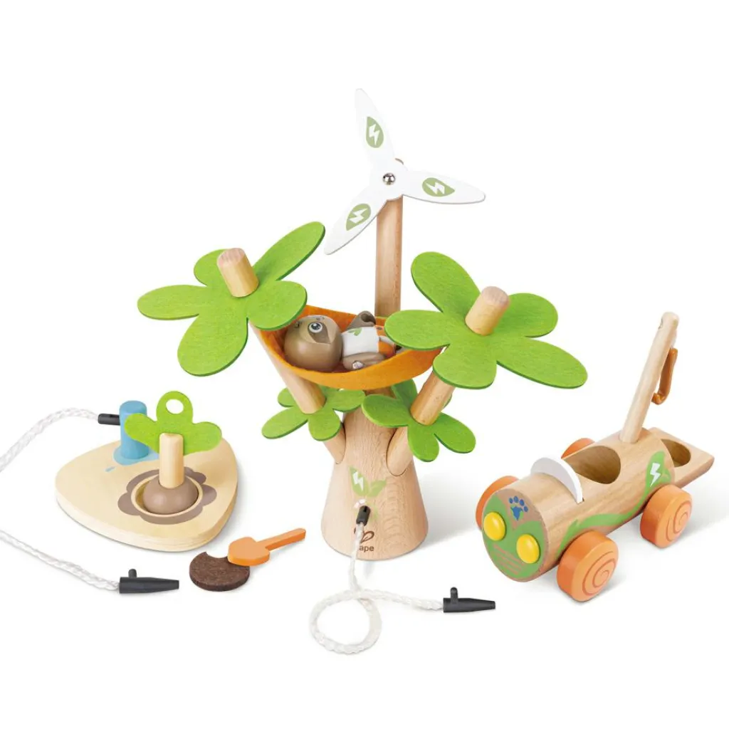 Discount Arbre éolienne et voiture électrique Maison De Poupée Et Univers De Jeu