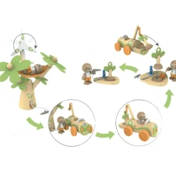 Discount Arbre éolienne et voiture électrique Maison De Poupée Et Univers De Jeu