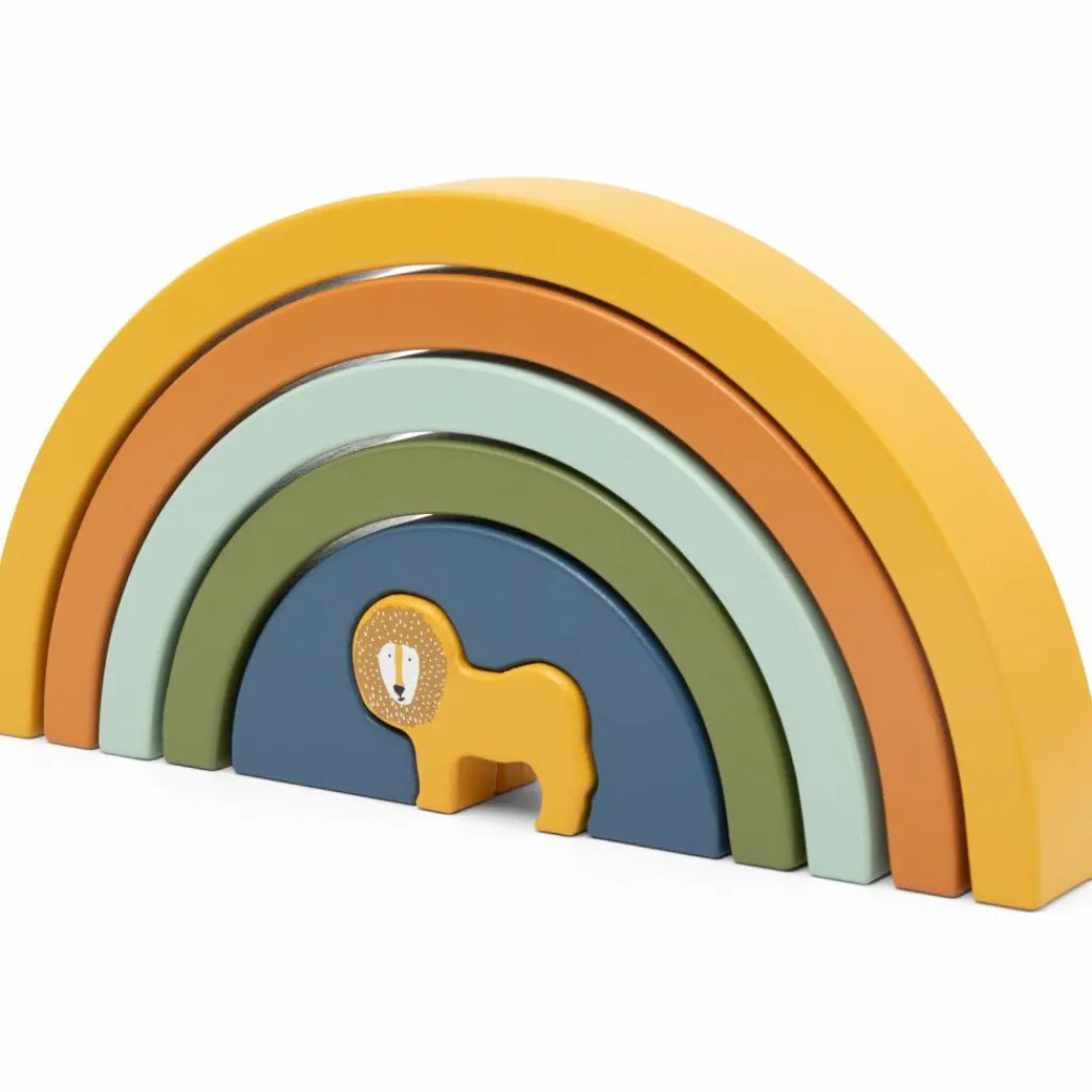 Sale Arc-en-ciel à empiler en bois Mr. Lion Jouet À Empiler