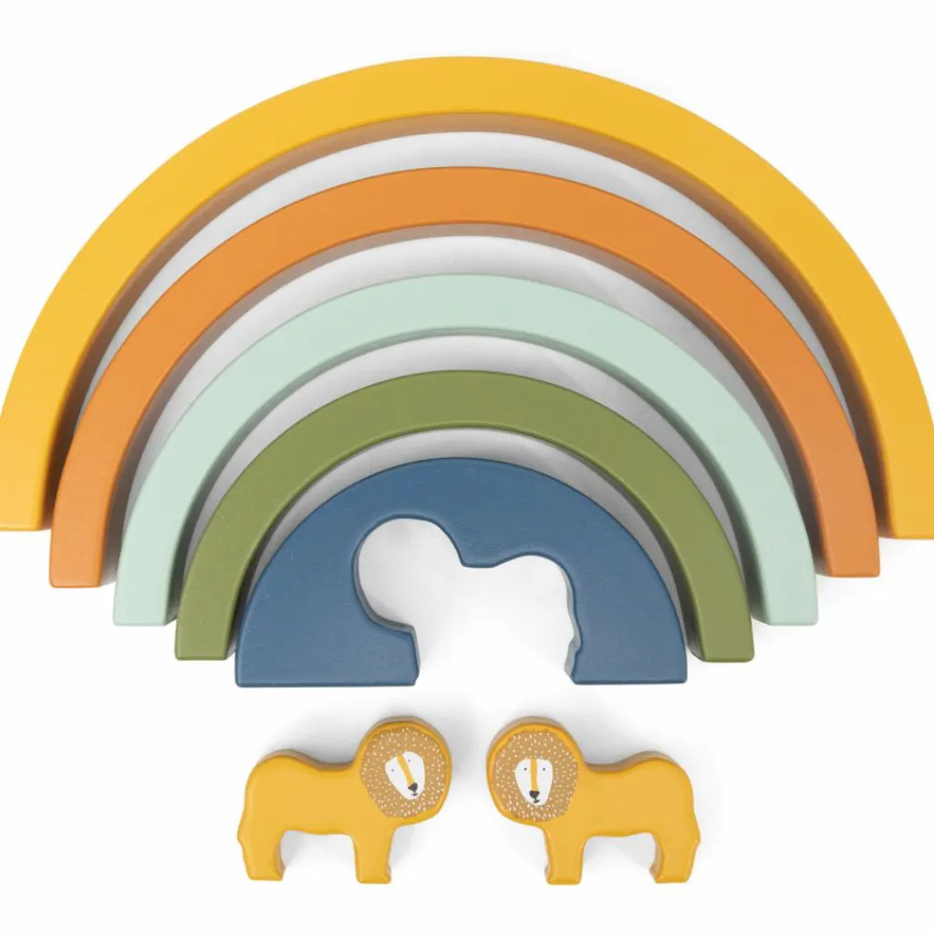 Sale Arc-en-ciel à empiler en bois Mr. Lion Jouet À Empiler
