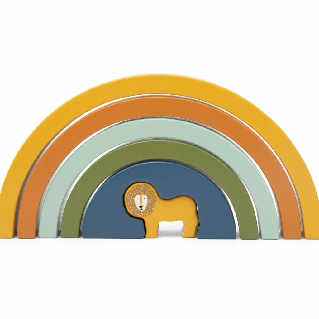 Sale Arc-en-ciel à empiler en bois Mr. Lion Jouet À Empiler