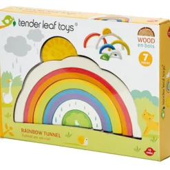 New Arc-en-ciel à empiler en bois Jouet À Empiler