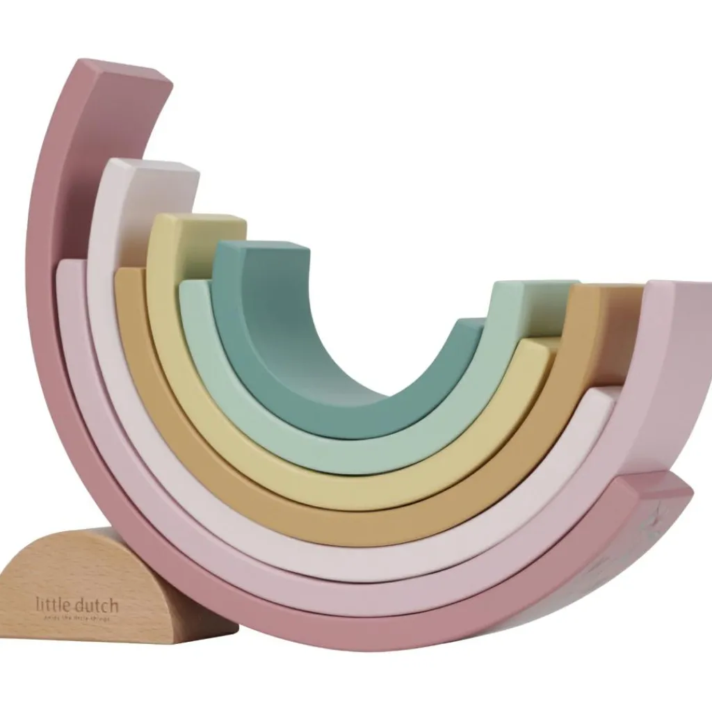 Sale Arc-en-ciel en bois FSC Fairy Garden Jouet À Empiler