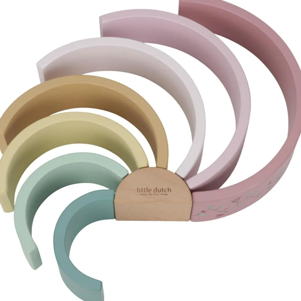 Sale Arc-en-ciel en bois FSC Fairy Garden Jouet À Empiler