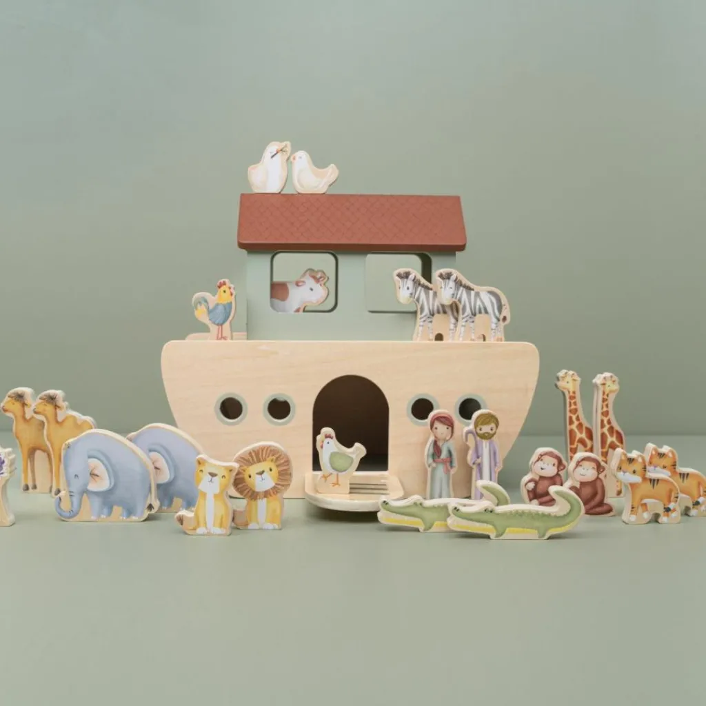 Clearance Arche de Noé en bois (30 pièces) Maison De Poupée Et Univers De Jeu