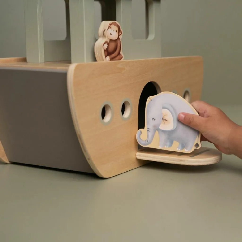 Clearance Arche de Noé en bois (30 pièces) Maison De Poupée Et Univers De Jeu