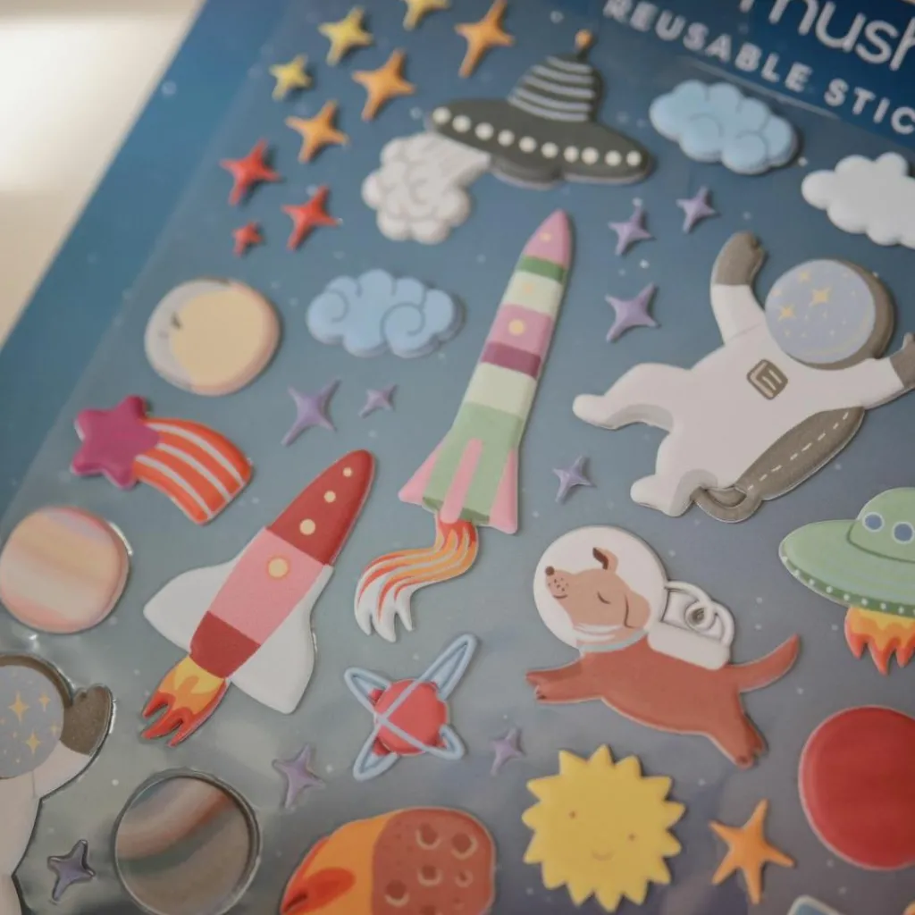 Hot Autocollants réutilisables Sticker Book Space Activités Manuelles