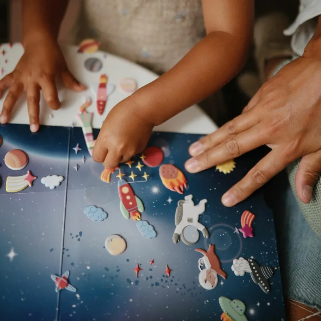 Hot Autocollants réutilisables Sticker Book Space Activités Manuelles