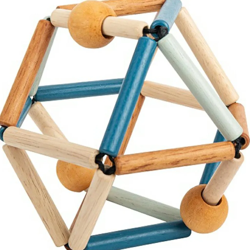 Hot Balle de préhension en bois Bass & Bass Deep blue Grabber Balle / Cube D'Activités