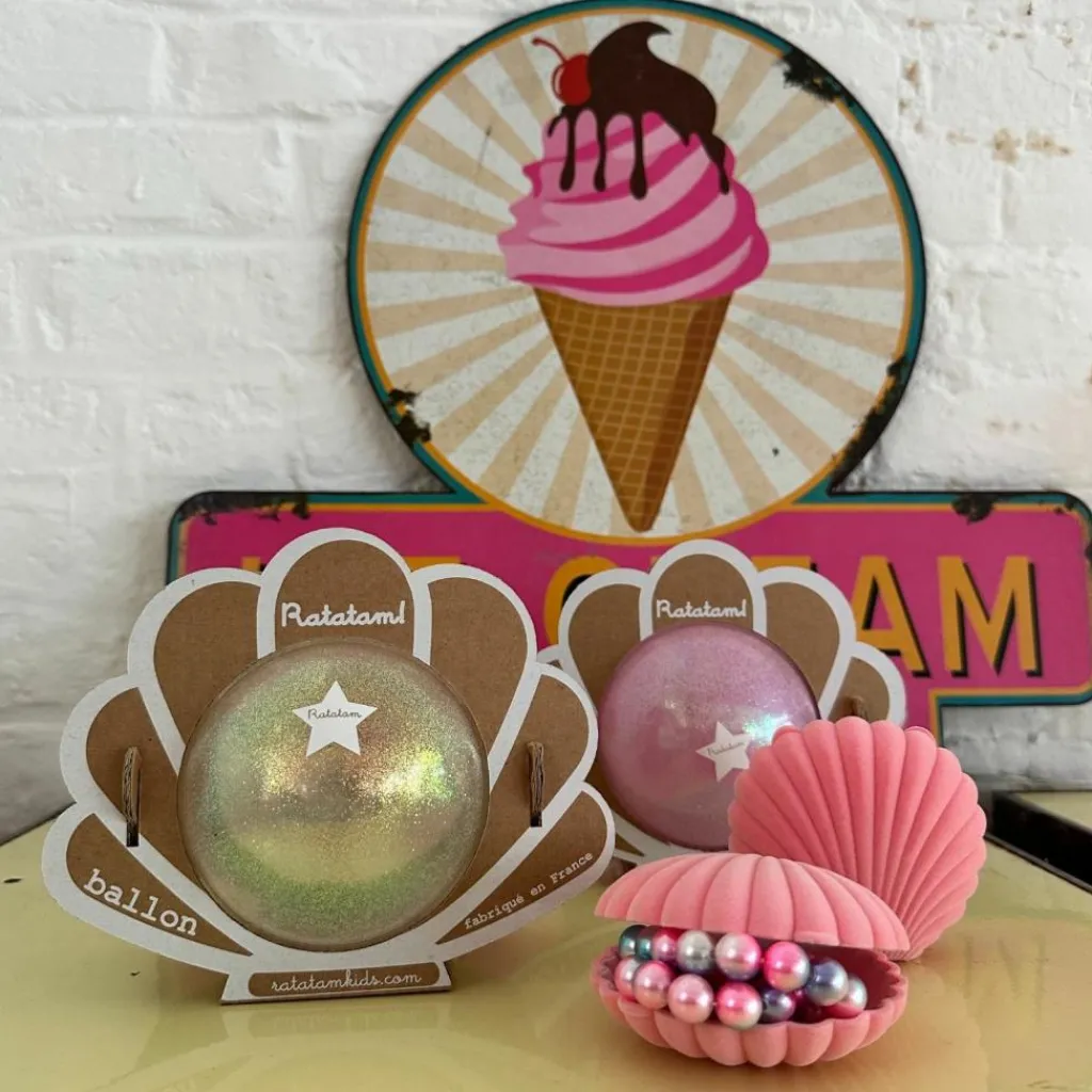 Outlet Ballon coquillage Blanc (10 cm) Balle Souple