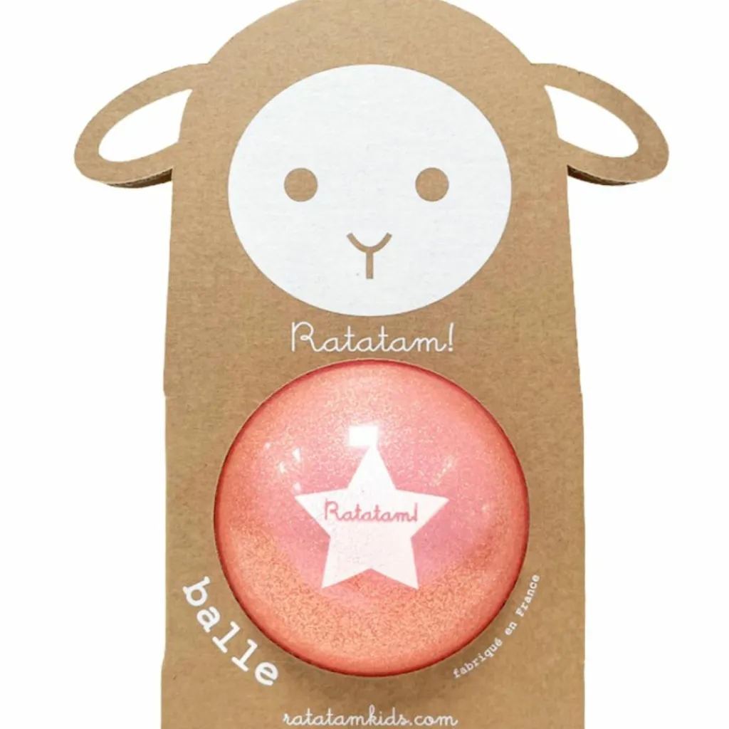 Sale Ballon paillettes Rose (10 cm) Balle Souple