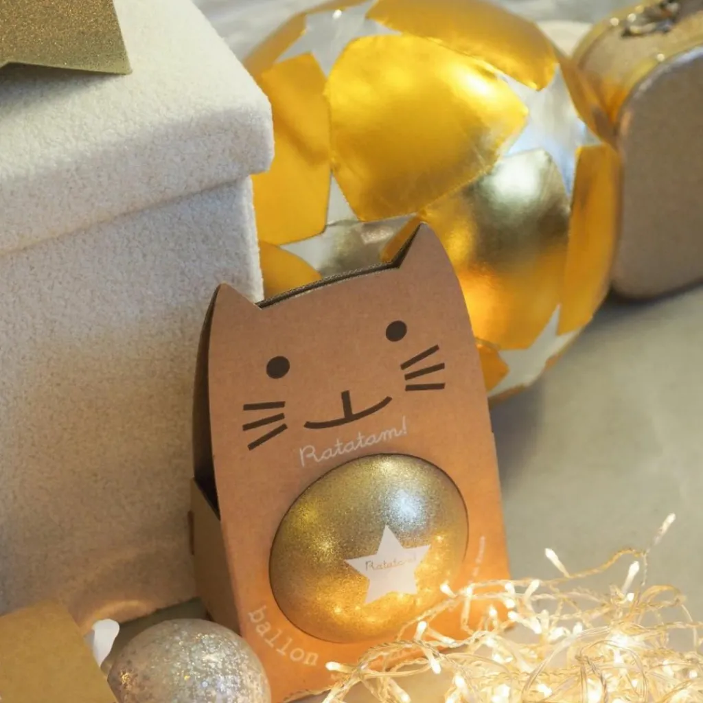 Ballon étoiles Or et Argent (30 cm) Balle Souple