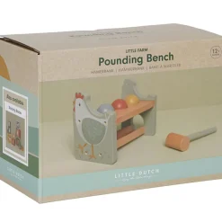 Discount Banc à marteler en bois Little Farm Jouet À Encastrer