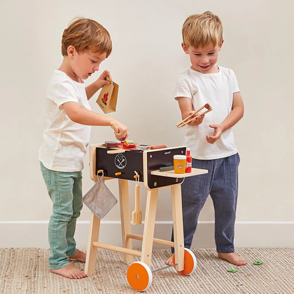 New Barbecue en bois (55 pièces) Enfant Cuisine Enfant