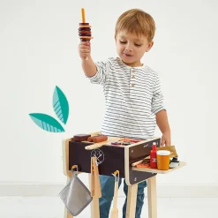 New Barbecue en bois (55 pièces) Enfant Cuisine Enfant