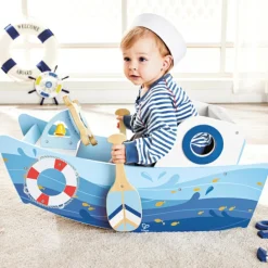 Hot Bateau à bascule en bois Jouet À Bascule