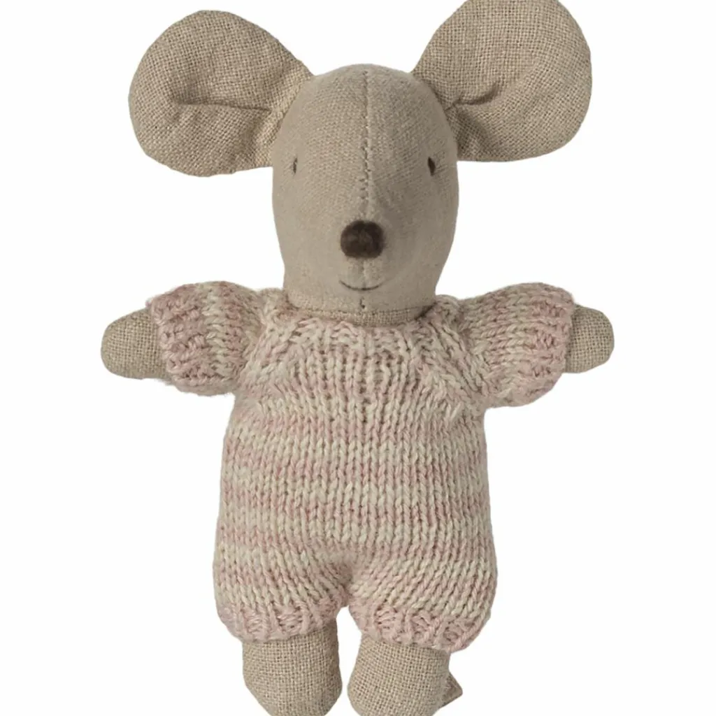 Sale Bébé souris dans la nacelle Rose Figurines De Jeu