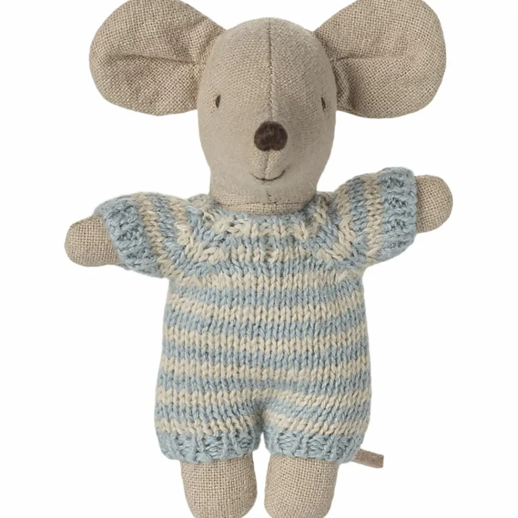 Discount Bébé souris dans la nacelle Bleu Figurines De Jeu