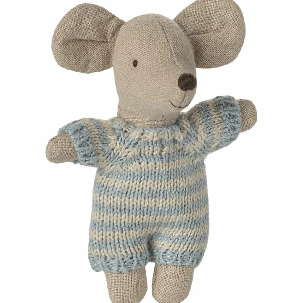 Discount Bébé souris dans la nacelle Bleu Figurines De Jeu