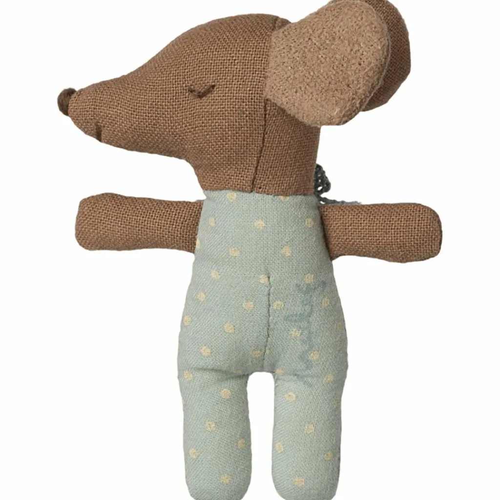 Online Bébé souris mi-endormie mi-éveillée dans une boîte d'allumettes Bleu Figurines De Jeu